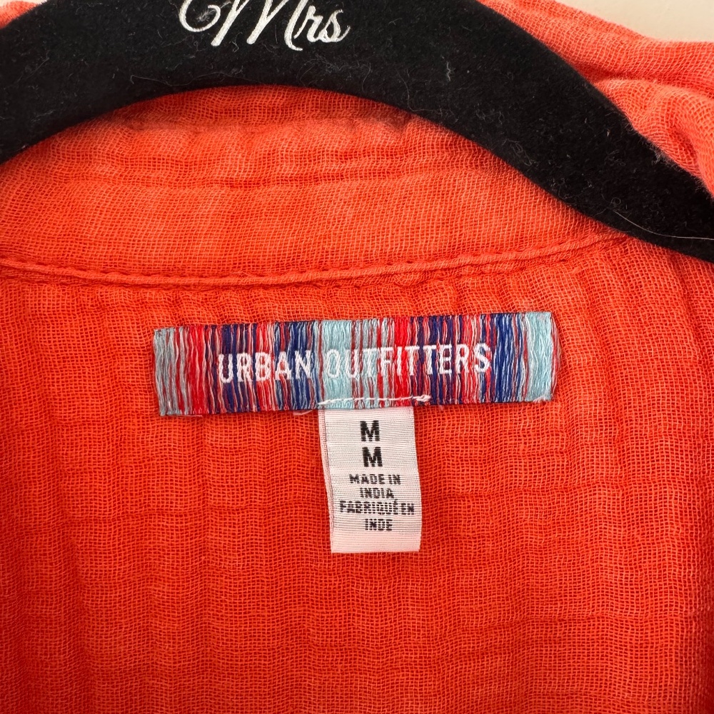 Orange Button Down Blouse - image 3